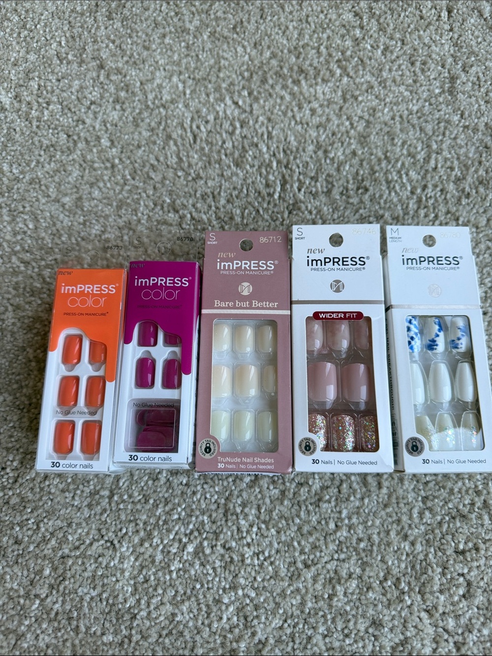 KISS imPRESS Press-On Nails Bundle - Multi Color Styles